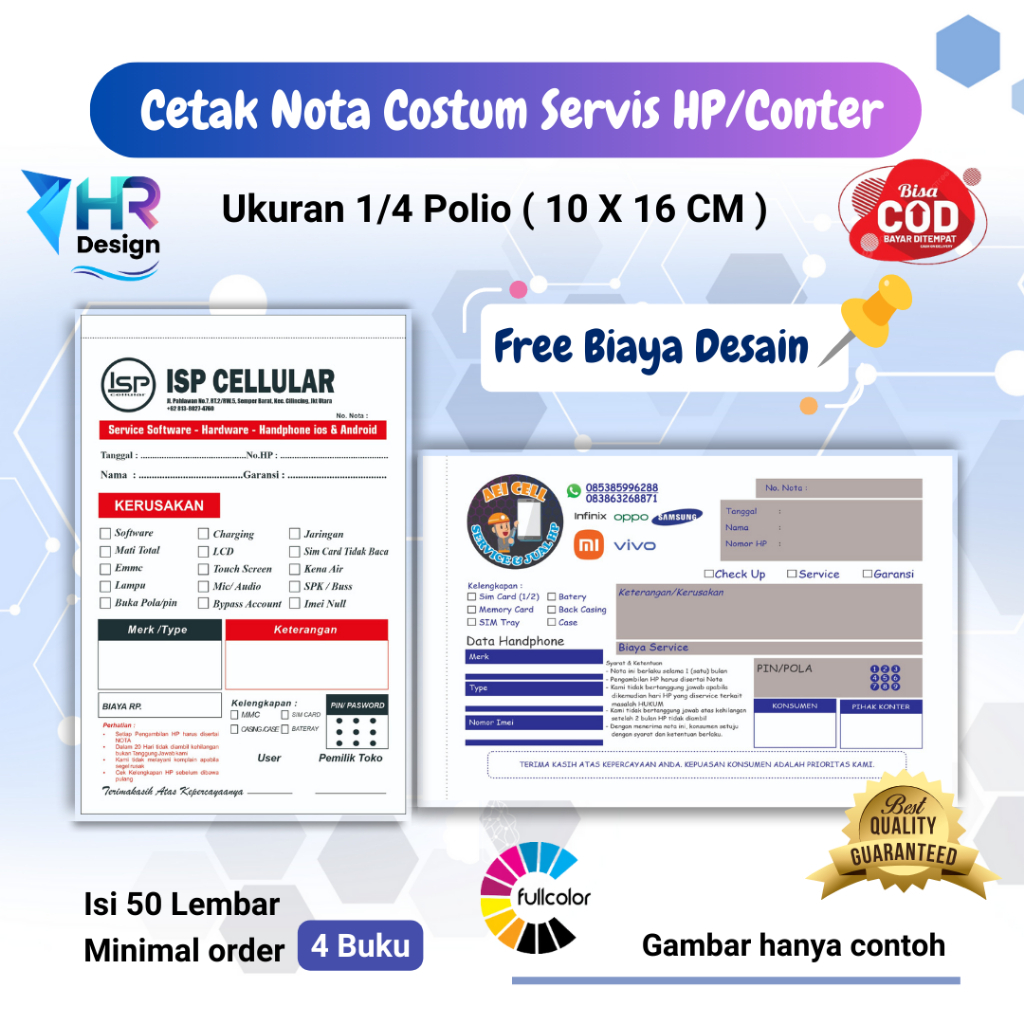 [ PROMO ] nota servis hp nota service hp nota servis hand phone nota servis ponsel nota service pons