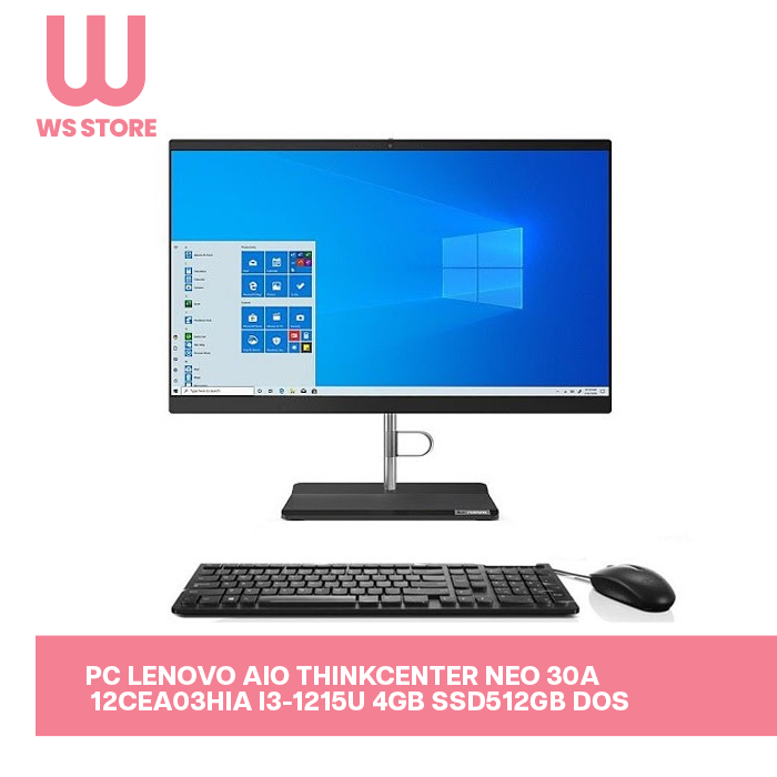 PC Lenovo AIO ThinkCenter Neo 30a 12CEA03HiA i3-1215U 4GB SSD512GB DOS