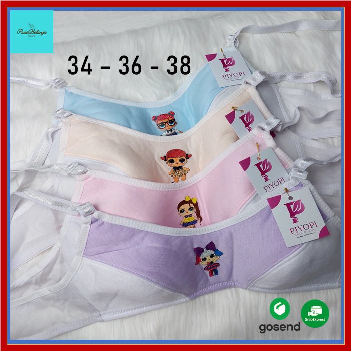 Sport Bra Remaja ABG Ukuran 38 36 34 Tanpa Kawat Tanpa Busa Bra Remaja Cup A-B