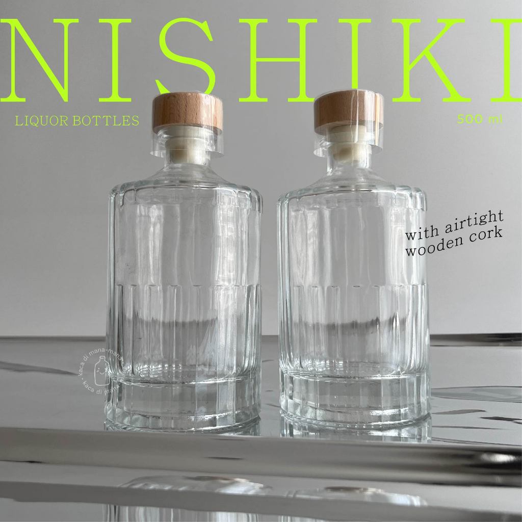Botol kaca liquor NISHIKI bottle - botol kaca liquor NISHIKI