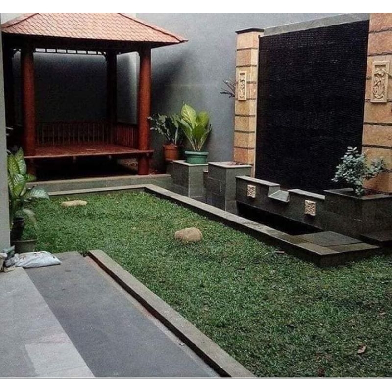 kolam koi minimalis + gazebo taman
