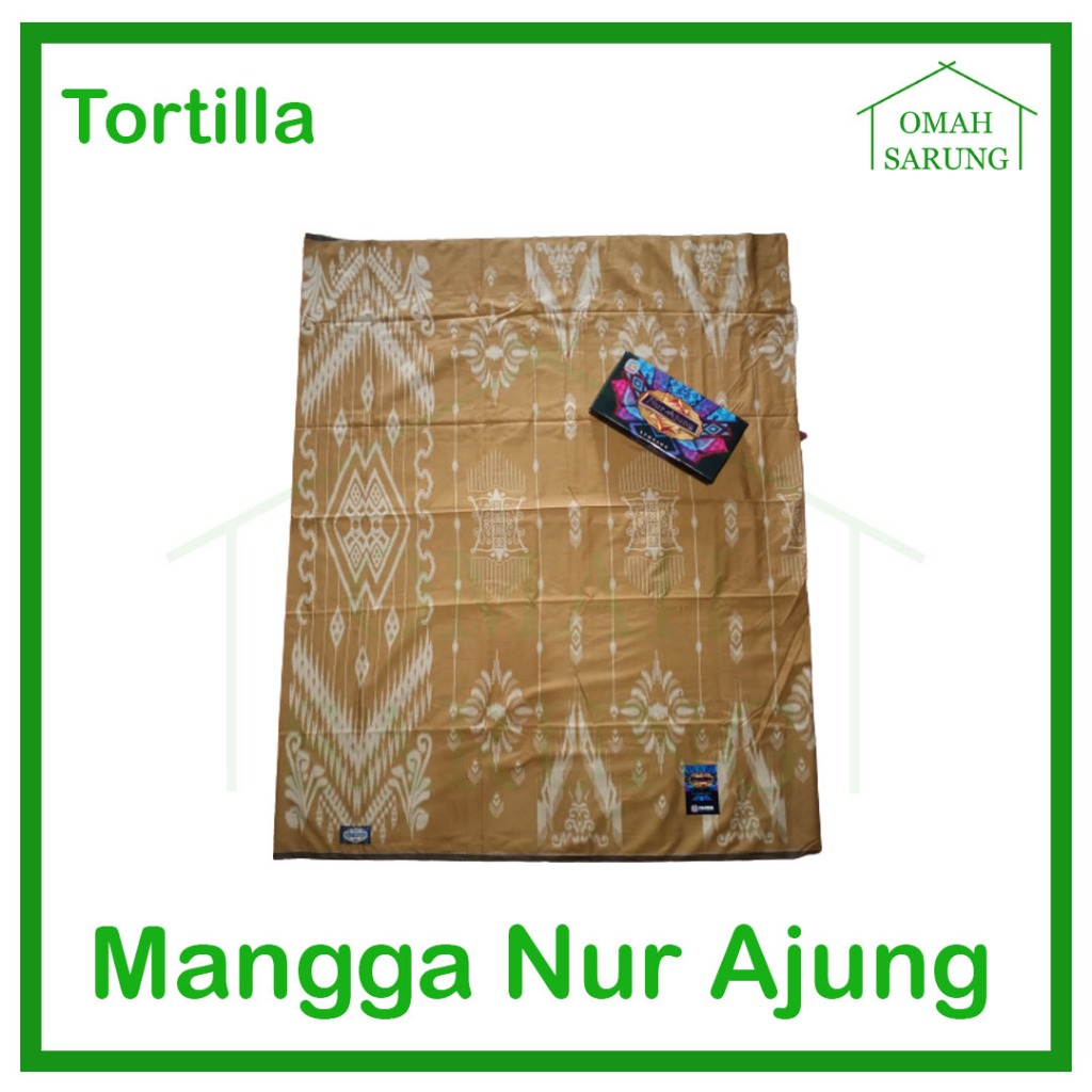 Sarung Tenun Mangga Nur Ajung Kembang Warna Tortilla Original Premium OMAH SARUNG