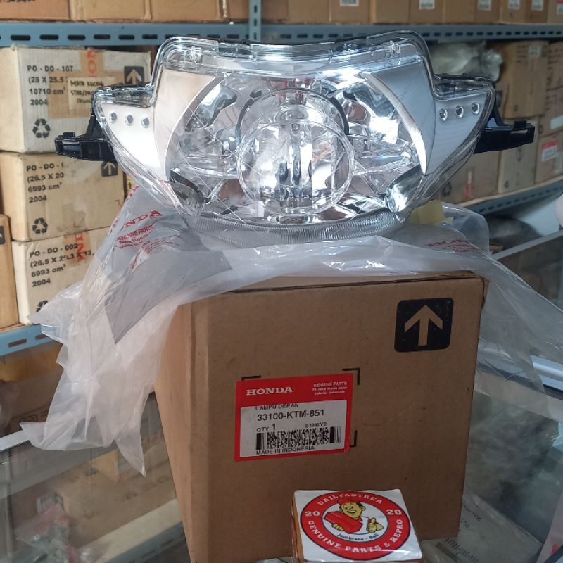 HEADLIGHT ASSY LAMPU REFLEKTOR DEPAN HONDA SUPRA X 125 OLD LAMA ORIGINAL AHM 33100-KTM-851
