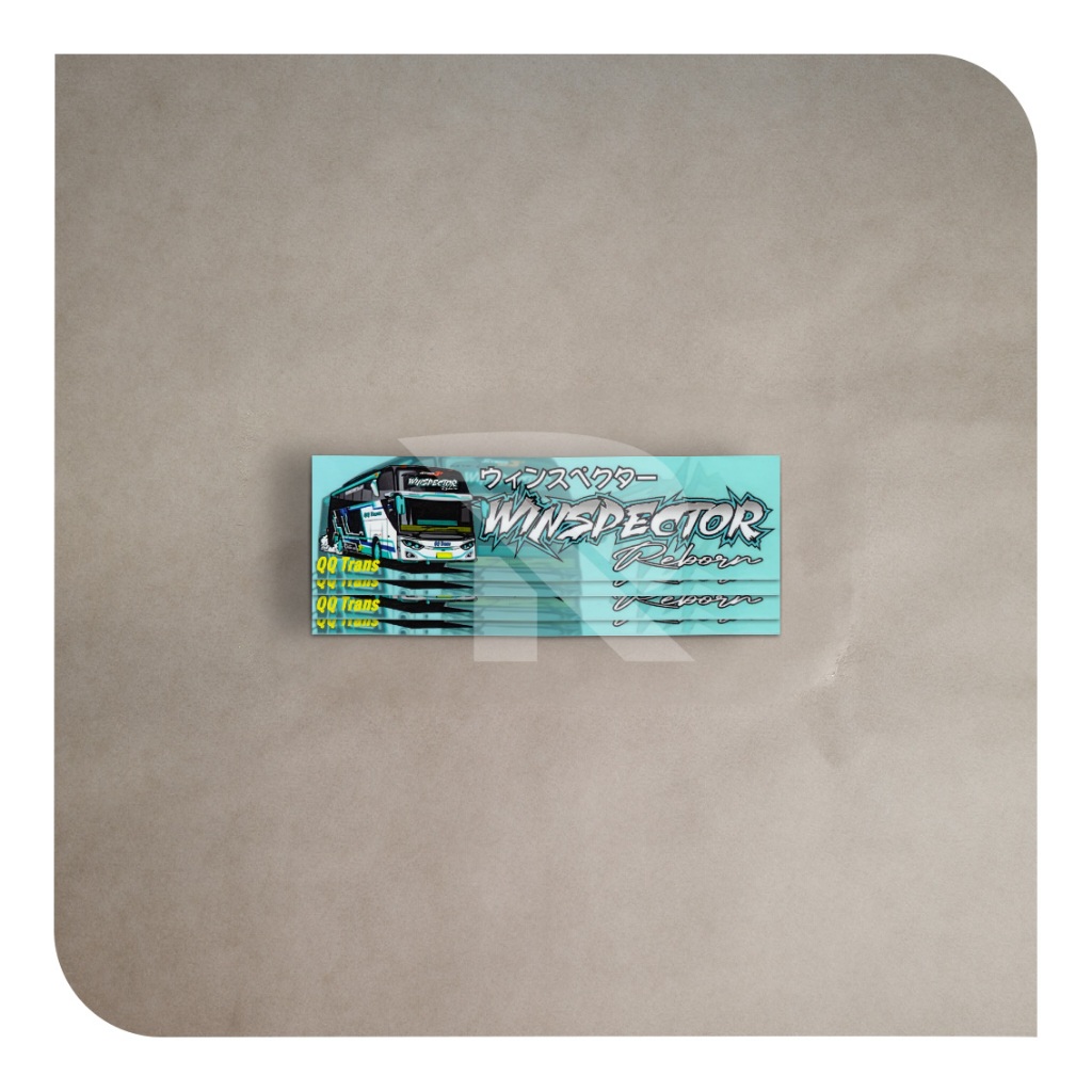 STIKER WINSPECTOR STICKER BUS TELOLET BASURI/STIKER BUS WINSPECTOR QQ TRANS