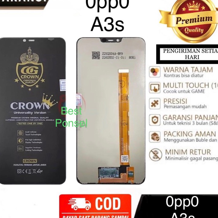 Free Ongkir Lcd Touchscreen OPPO A3s Fullset ORIGINAL CROWN Meeto
