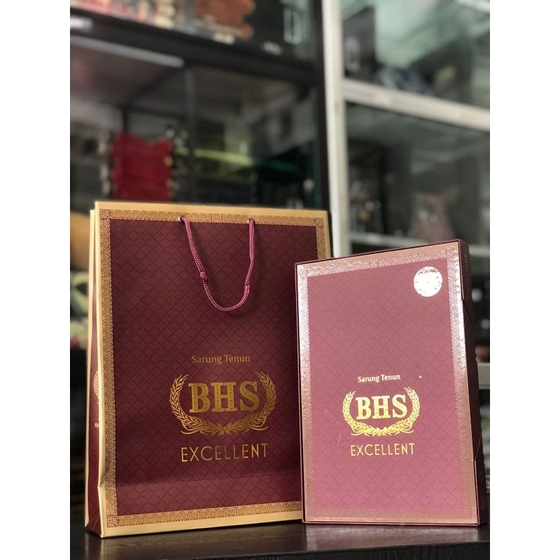 Sarung BHS Excellent Gold Motif E51 KDT Motif Kotak Kotak