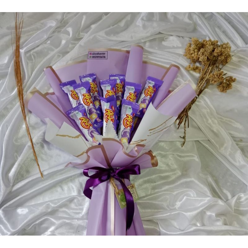 

(A2craft) buket snack richese ahh warna ungu