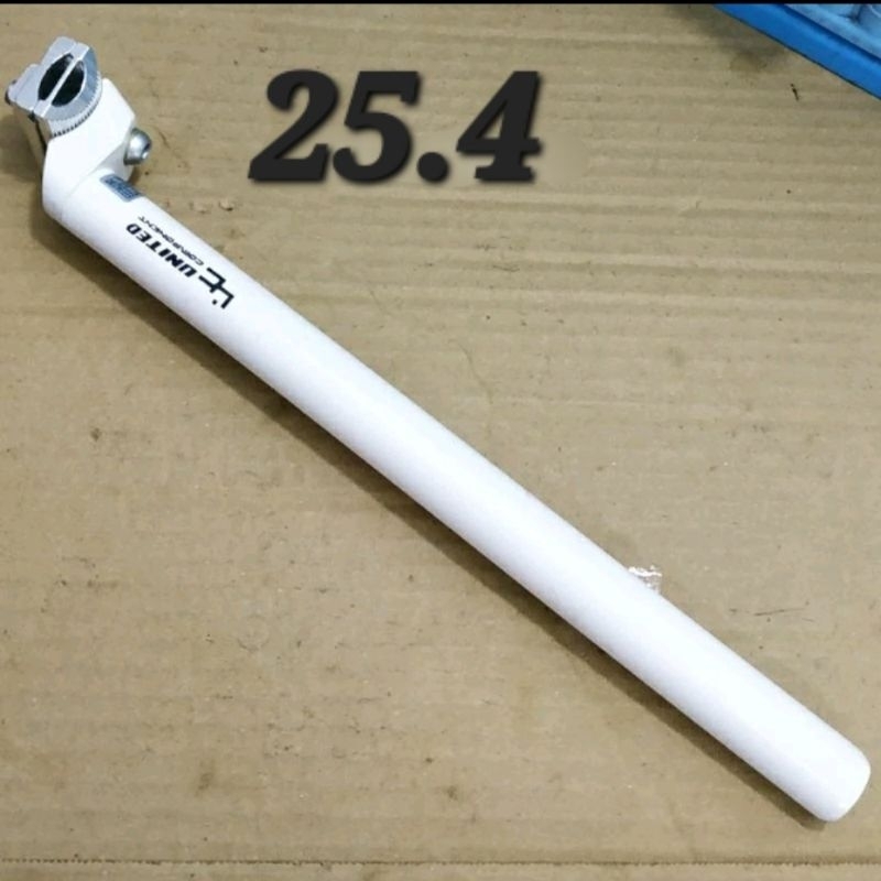 Seatpost Tiang Sadel 25.4 x 35cm united putih BMX Fixie Roadbike