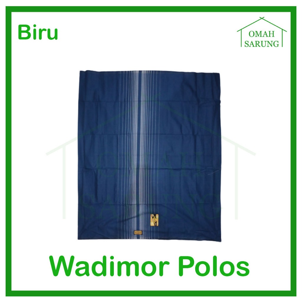 Sarung Tenun Wadimor Polos Tumpal Warna Biru / Polos FC Tumpal Original Premium OMAH SARUNG