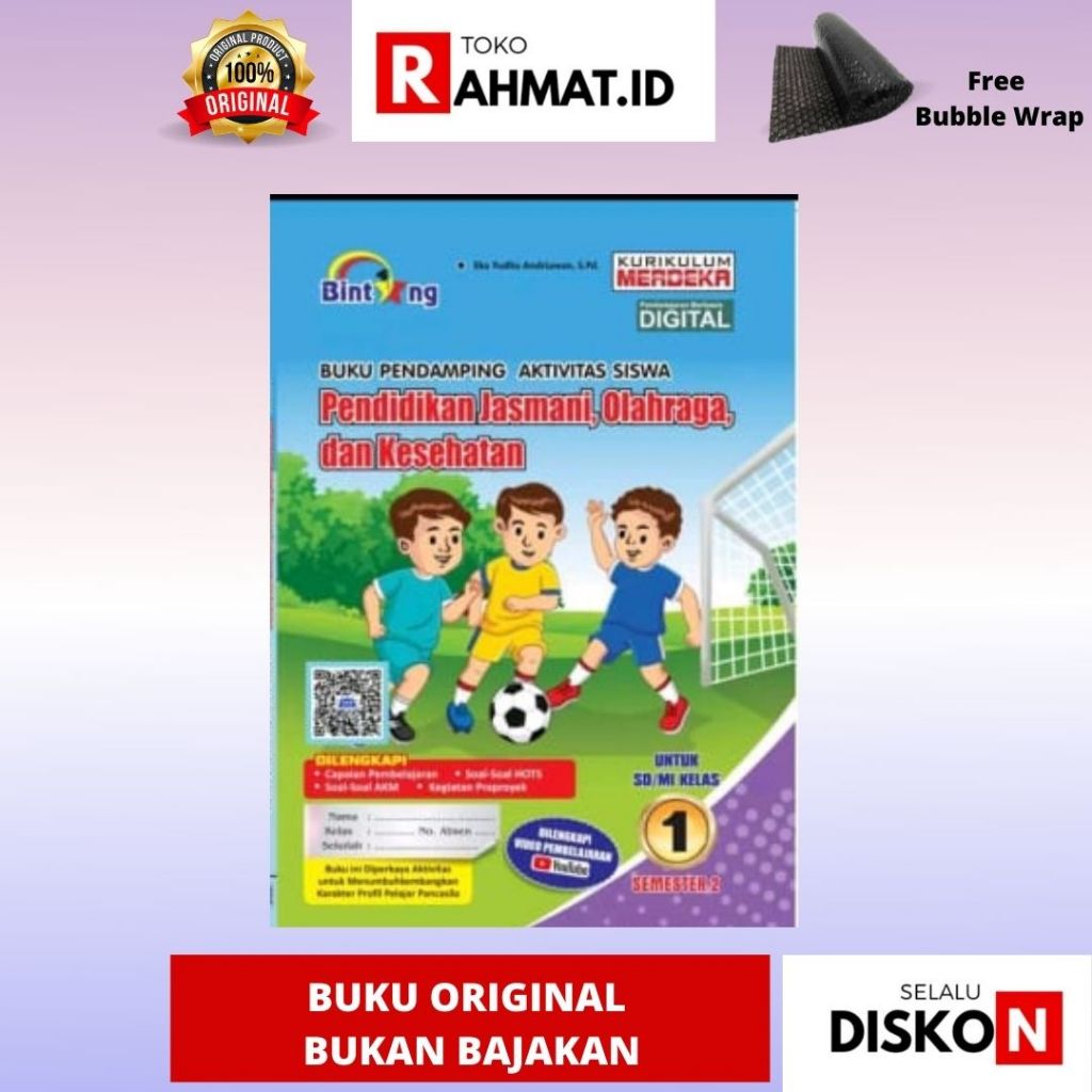 PJOK KELAS 1 PENERBIT BINTANG SEMESTER 2 COVER BARU PENERBIT BINTANG KURIKULUM MERDEKA