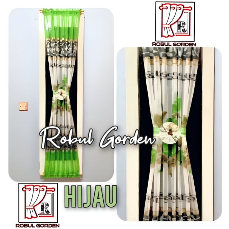 gorden kupu kupu jendela minimalis motif bunga