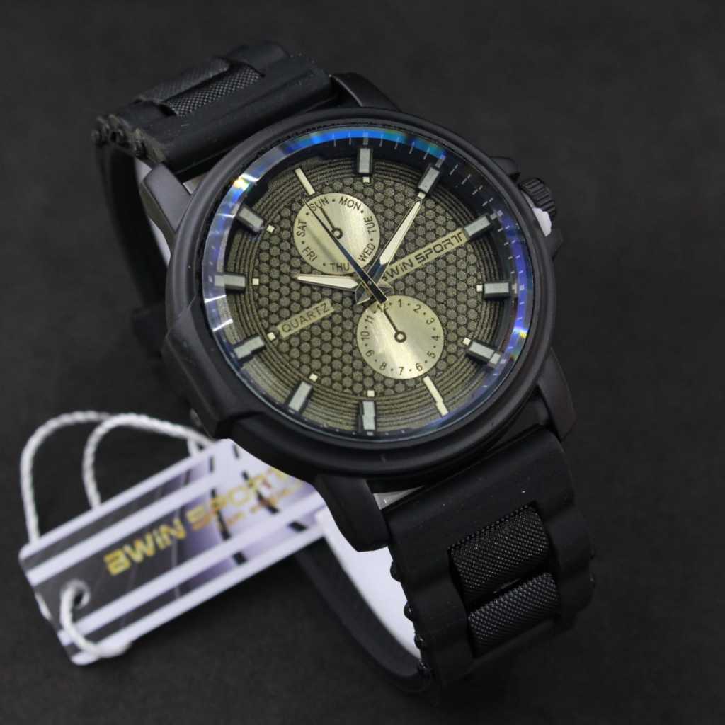 JAM TANGAN BWIN SPORT B754//JAM TANGAN CEWEK/COWOK TERBARU//JAM TANGAN PRIA KARET