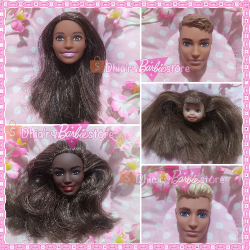 Kepala Barbie mtm purple | Ken ori Mattel