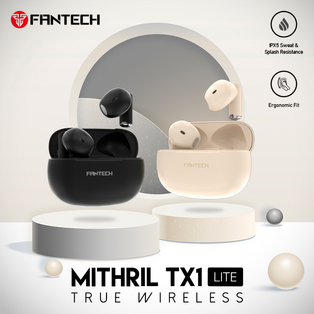 FANTECH TWS MITHRIL TX1 LITE Bluetooth Wireless Built-in Microphone Original Garansi Resmi