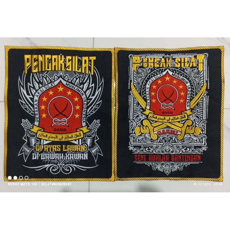 Bed punggung GASMI/BORDIR/EMBLEM