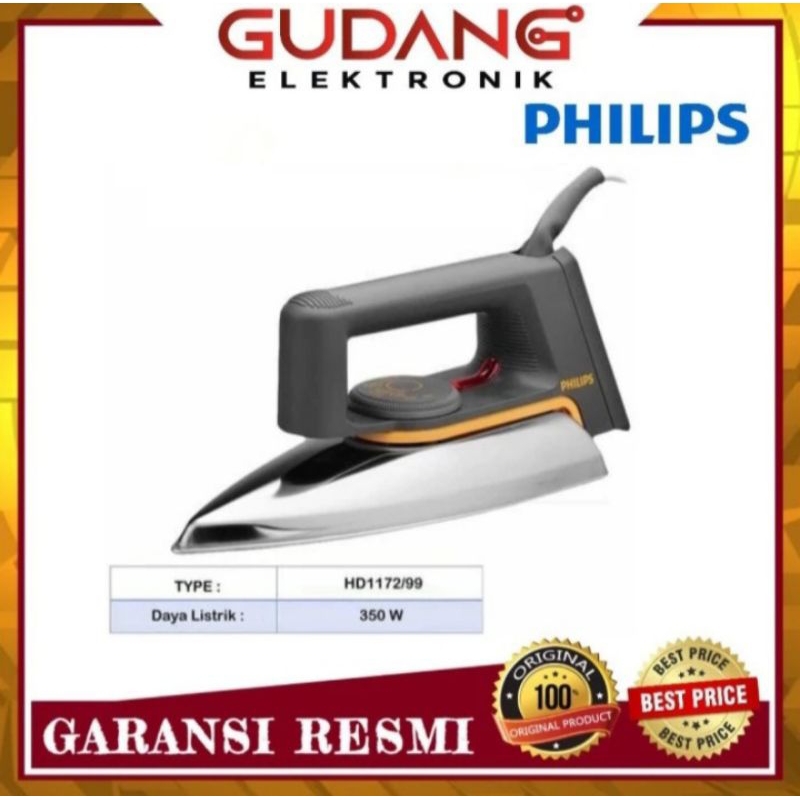 SETRIKA PHILIPS CLASSIC 1172/PHILIPS HD1172 SETRIKA DRYIRON