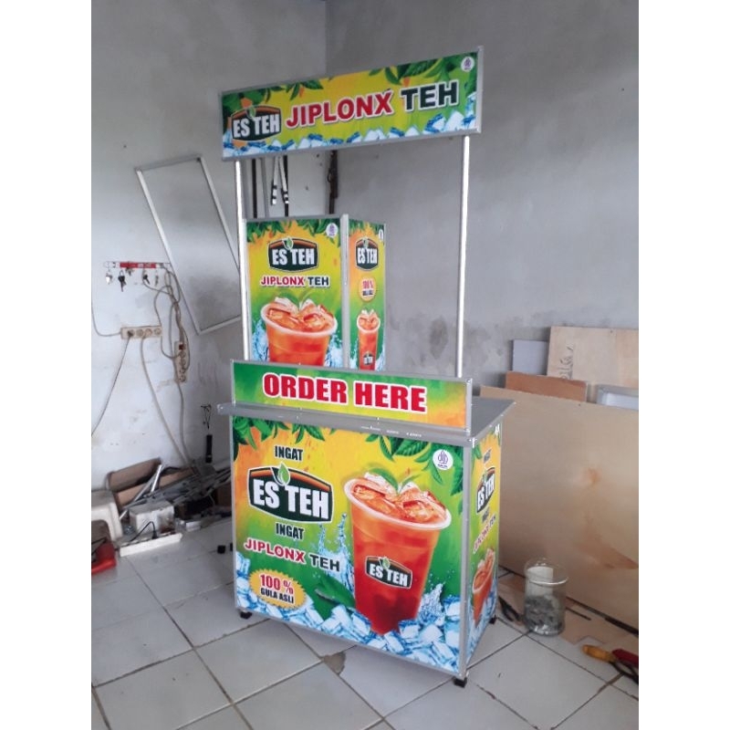 Meja lipat aluminium