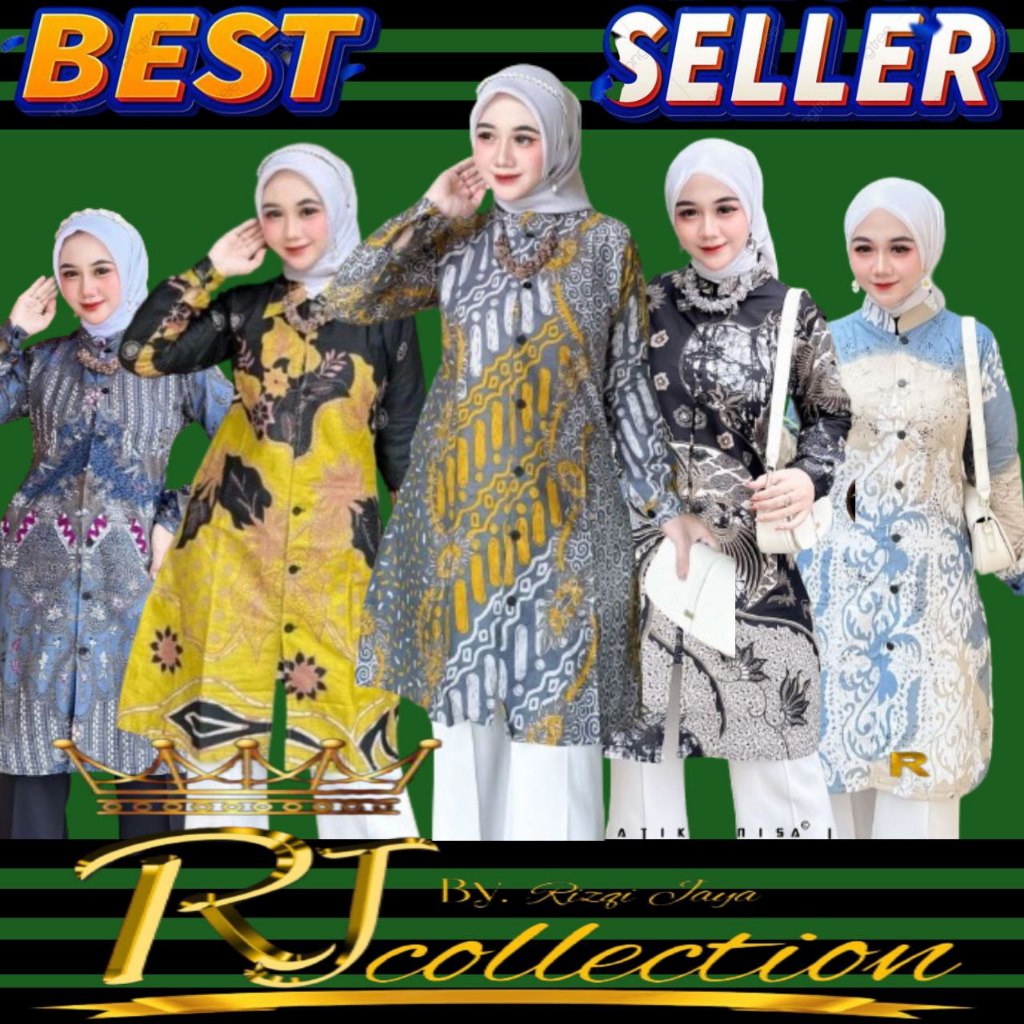 Tunik Batik Wanita Modern Dress Batik Wanita Jumbo Tunik Batik Model Kancing