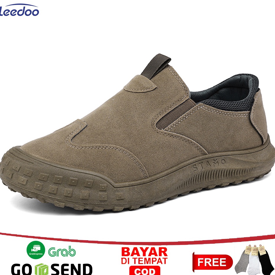 Terlaris codej8J3v Leedoo Sepatu Pria Kerja Slip On Pria Kekinian Sepatu Formal Fashion Kuliah Outdo