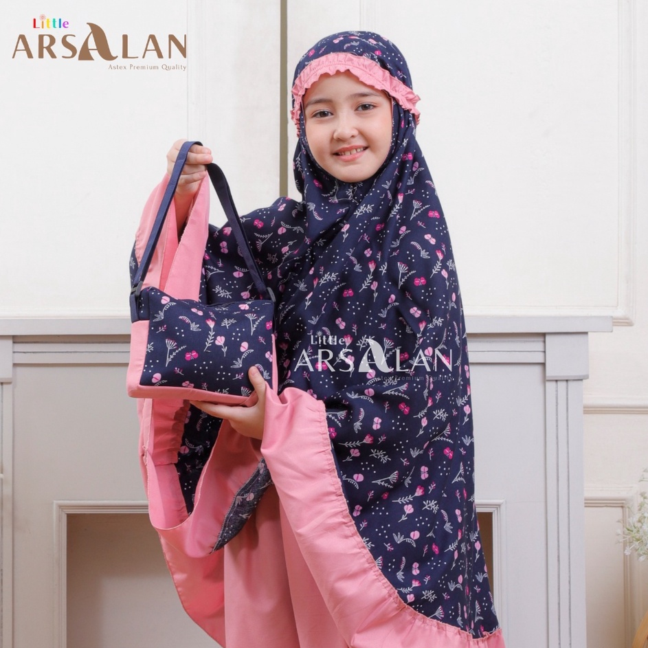 Lariz trxS8e8D Mukena Anak Rayon Tas Selempang Little Queen Series  Mukena Arsalan
