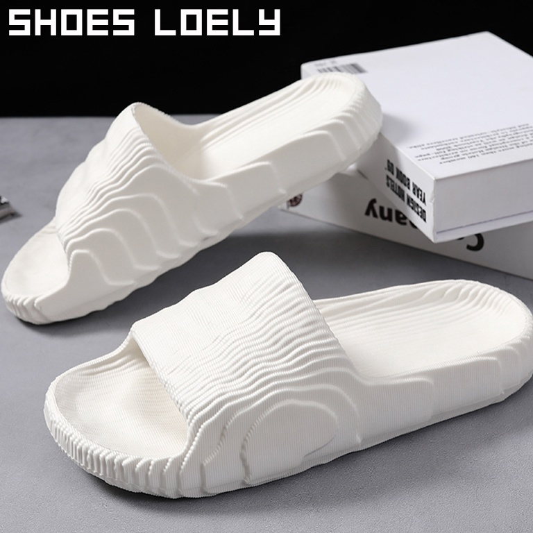 Lariz id2y2Xm Sandal ADILETTE Pria Putih Sandal Slop Pria Karet Kamar Mandi Sandal Rumah Sendal Cowo