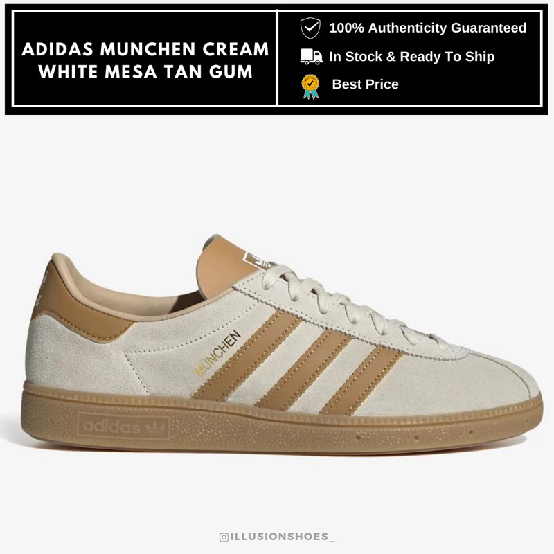 Adidas Munchen Cream White Mesa Tan Gum (GY7399) - 100% Original Resmi