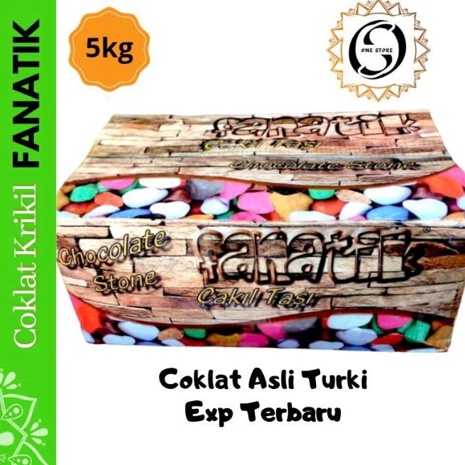 

coklat krikil fanatiki 5kg Original 100% Turki stone chocolate coklat Arab ( baru Exp 2026)