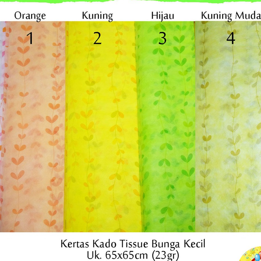 

1lmbr kertas kado tissue bucket bunga, wrapping paper tissue, kertas kado bunga uk 65x65cm