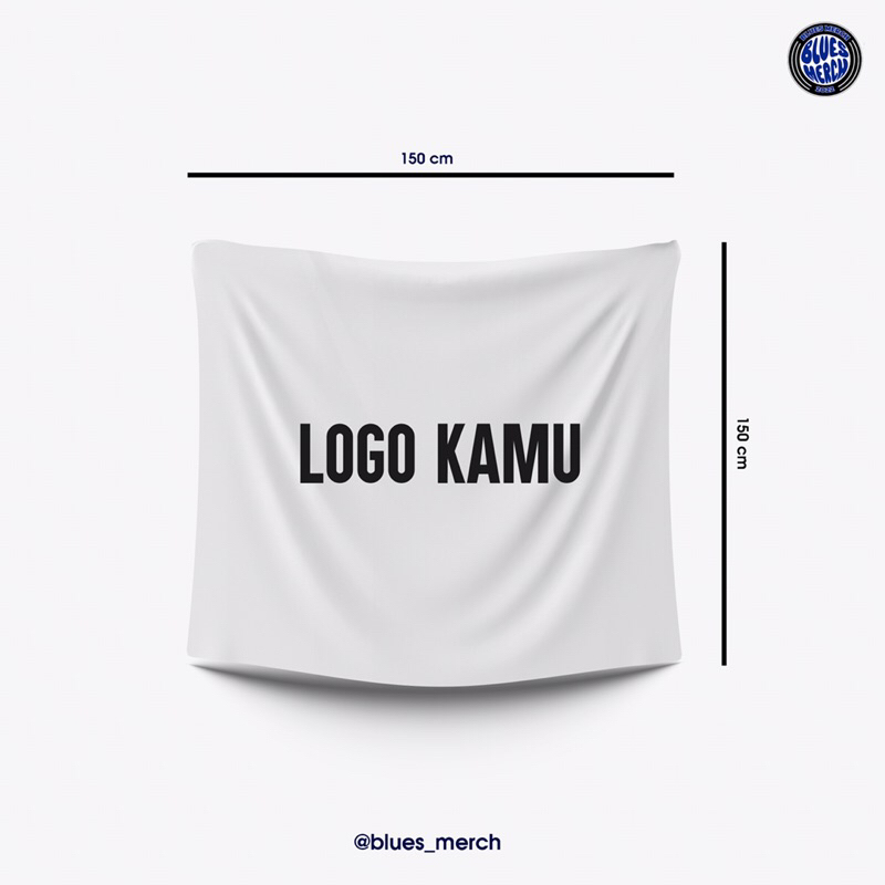 Bendera custom/Bendera printing/Bendera supporter/bebas desain ukuran 150×150cm