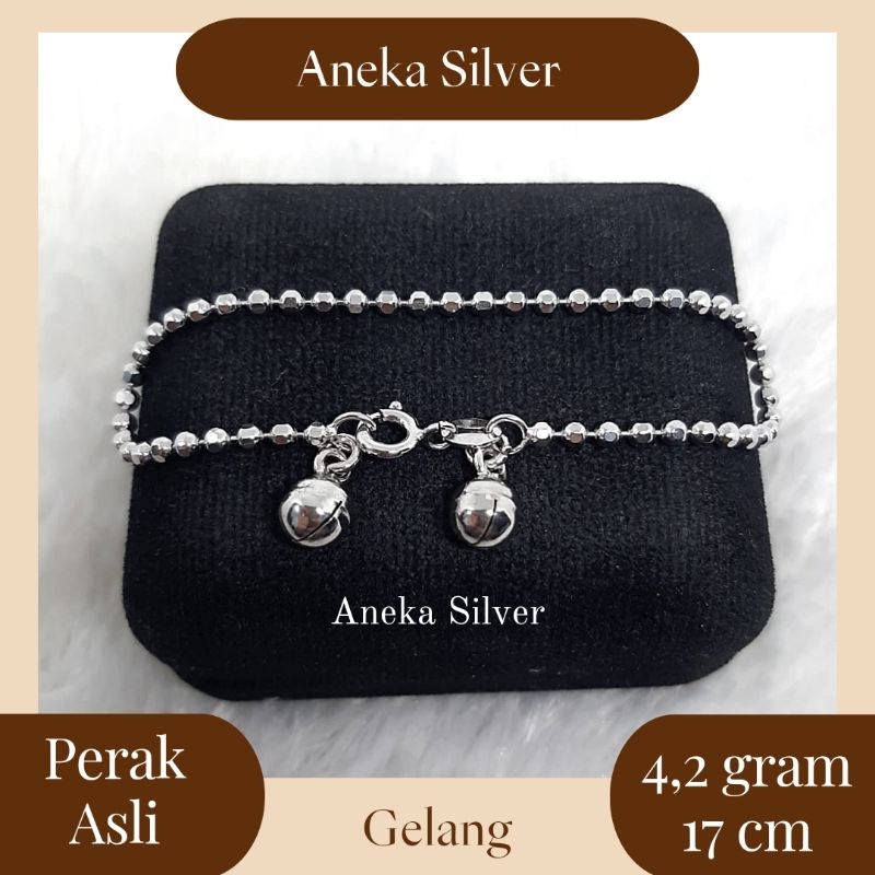 Gelang Biji Lada Krincing, Perak Asli 925