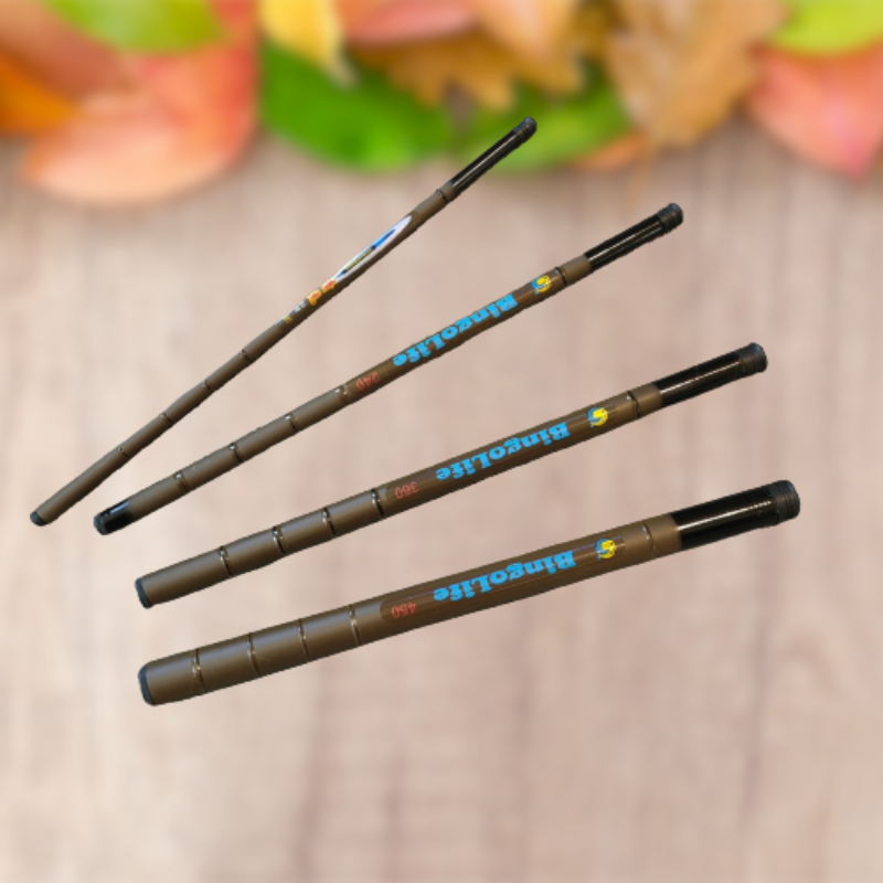 BingoLife Joran Pancing Kaku Tongkat Pendek 40cm Karbon Fiber Ringan Alat Pancing Tegek 450 360 240 