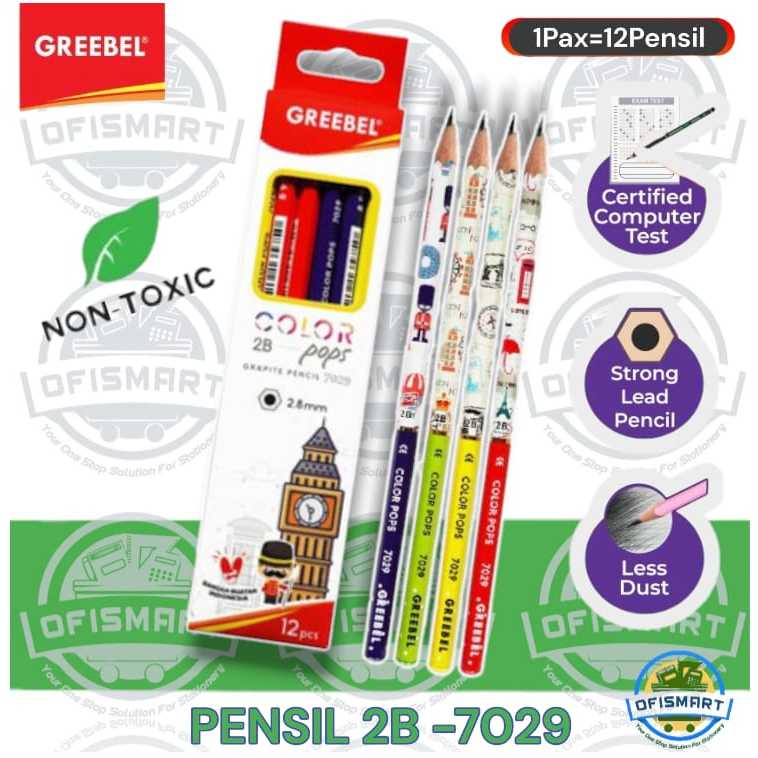 

Greebel Graphite Pensil 2B Pops Color 7029 | @1Ktk=12 Pencil