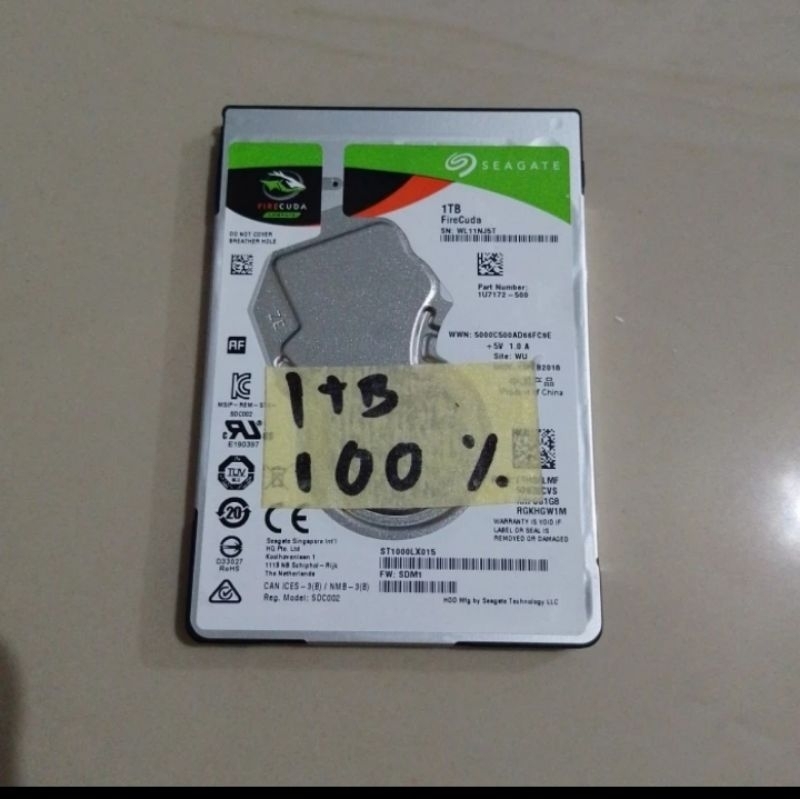 hdd hardisk laptop seagate 1tb 1tera 2.5inch sentinel 100%