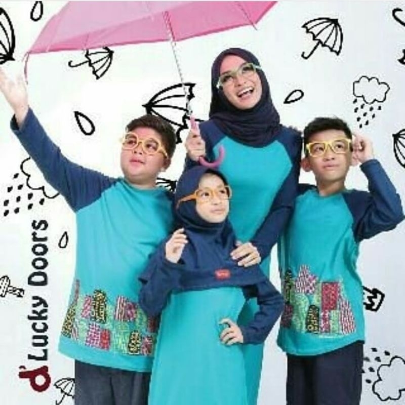 Gamis Anak Dannis Sarimbit d'Lucky Doors Bahan Kaos Adem