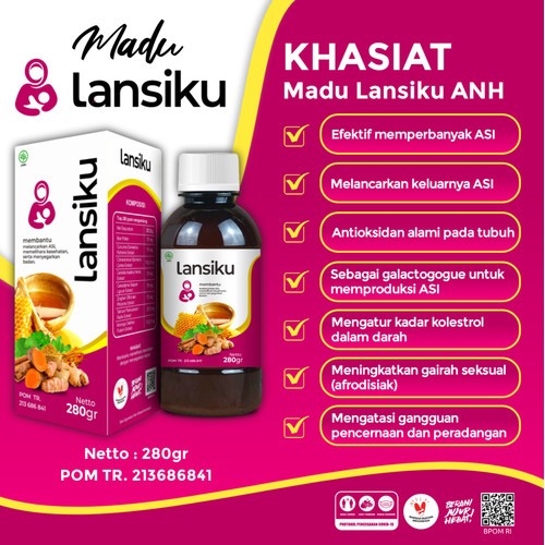 

Madu ANH Lansiku / Madu pelancar produksi ASI : 280G/GR / POM TR. 213 686 841