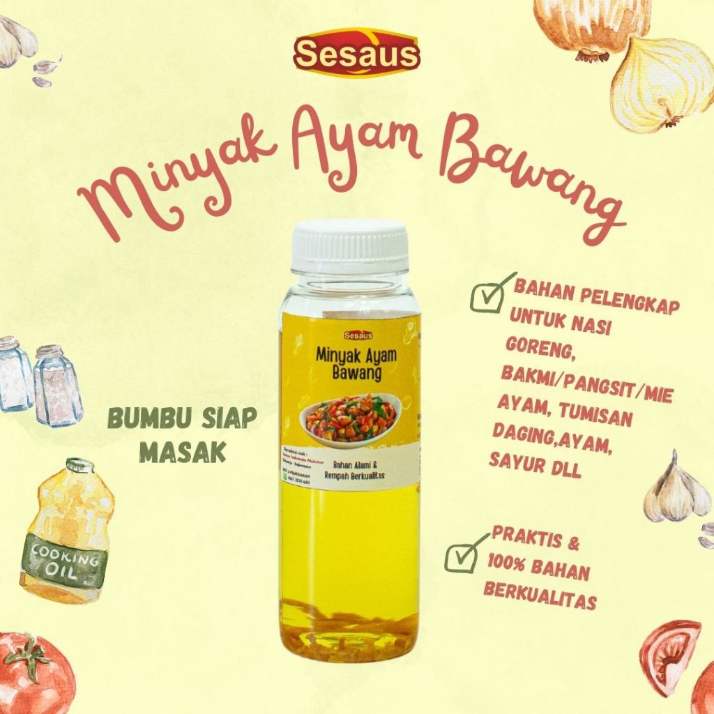 

Minyak Bawang Ayam 500 ml / Minyak Ayam Bawang Halal