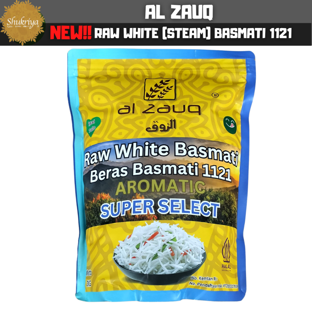 

Shukriya Al Zauq Raw White (Steam) Basmati 1121 super long high quality