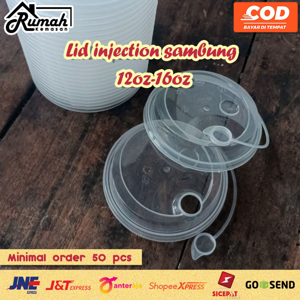 CUP LID TUTUP INJECTION/TUTUP GELAS CUP INJECTION MODEL SAMBUNG (TUTUP ONLY)