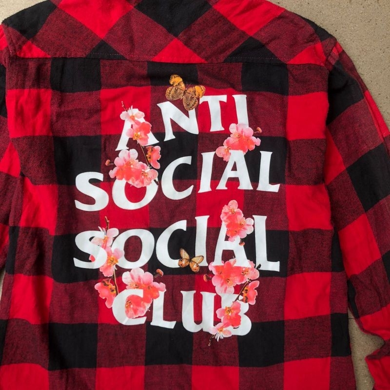 Anti Social Social Club Kkoch Red Flannel