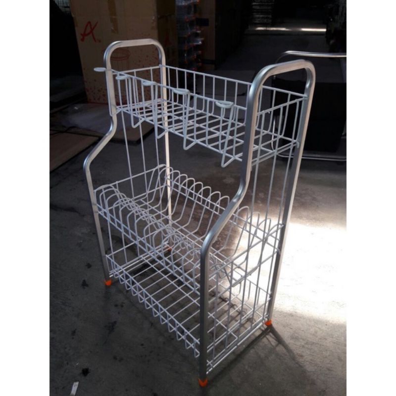 RAK PIRING MEJA SUSUN 3 / RAK DAPUR / RAK MINIMALIS / RAK PIRING AL GELAS