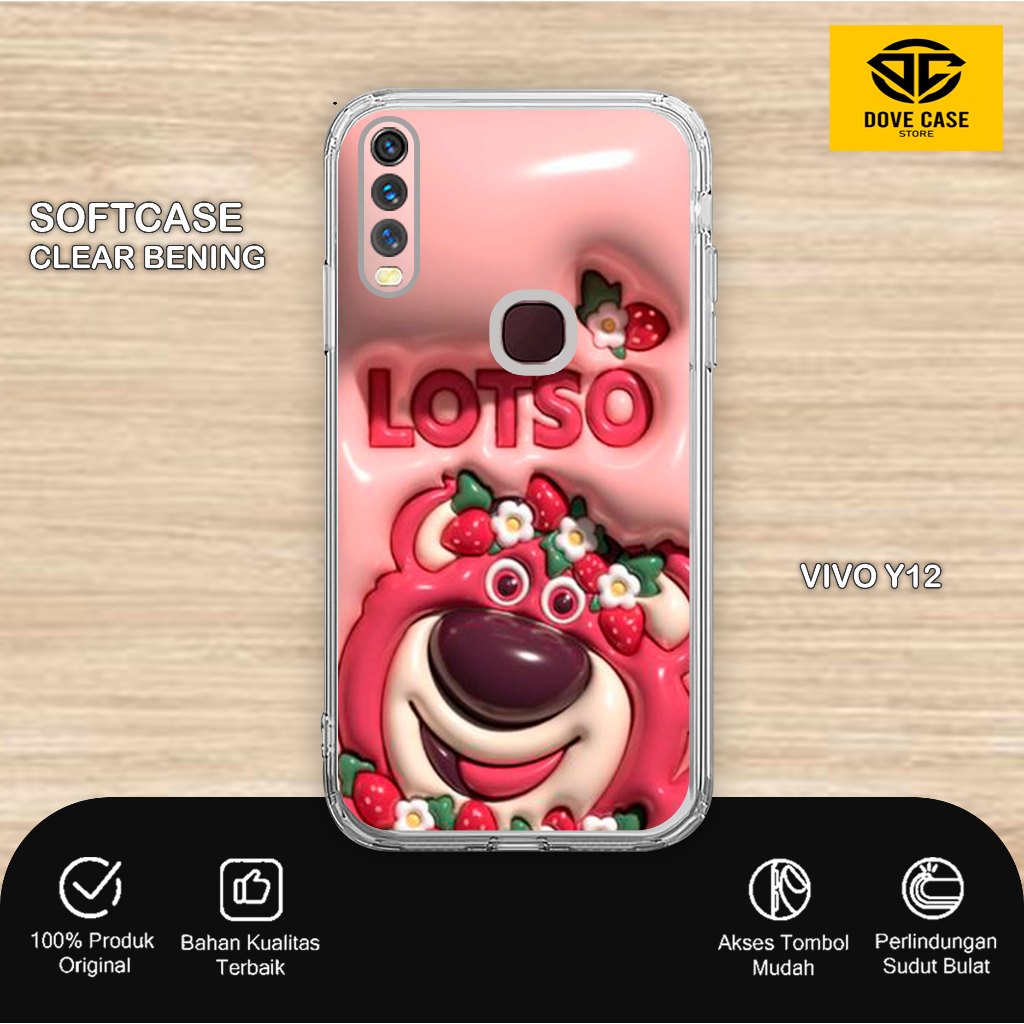 Clear Case Motif All Type For VIVO Y12   - Silikon hp Bening VIVO - Softcase Bahan Lentur- Casing Hp