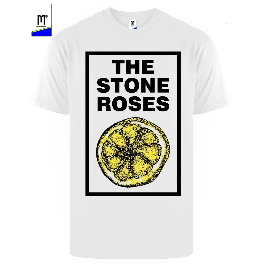 Kaos Built Up Band Musik The Stone Roses Logo Putih