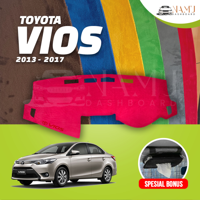 ALAS BULU DASHBOARD MOBIL VIOS GEN 3 - COVER KARPET PELINDUNG DASBOR TOYOTA 2013 2014 2015 2016 2017
