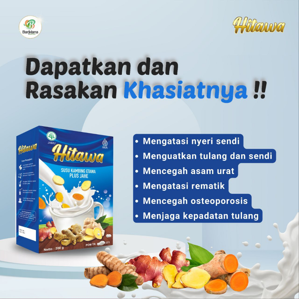 

HITAWA Susu Kambing Etawa Plus Herbal Jahe Kunyit Temulawak