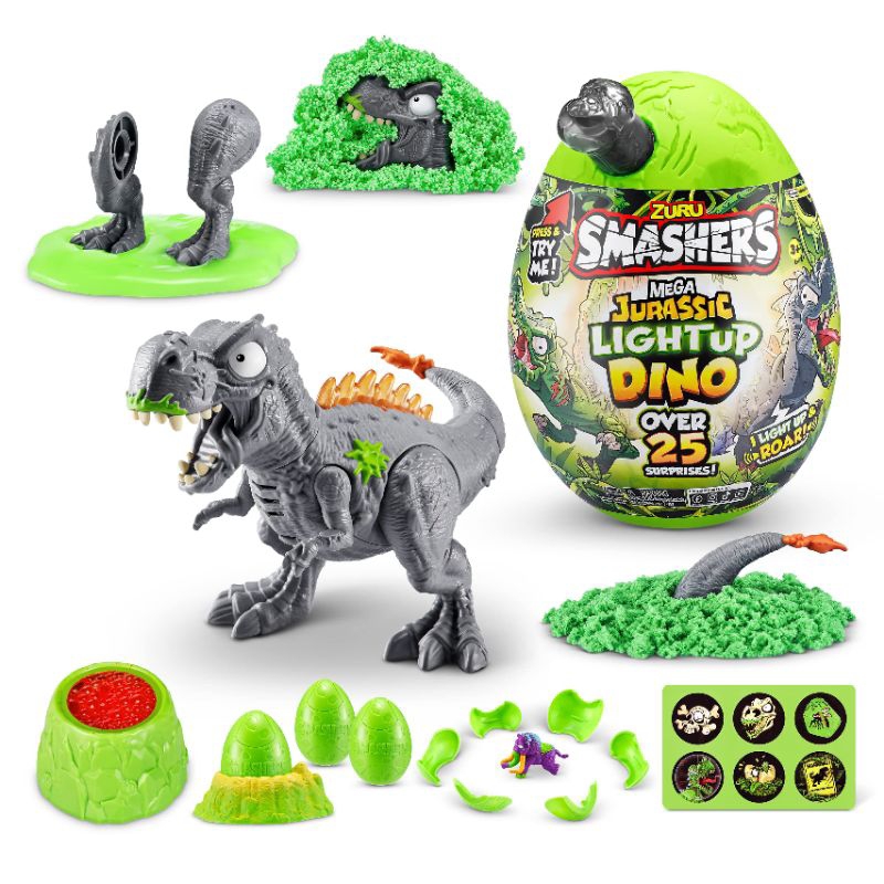 Zuru Smashers Mega Jurassic Light Up Dino Egg Surprise