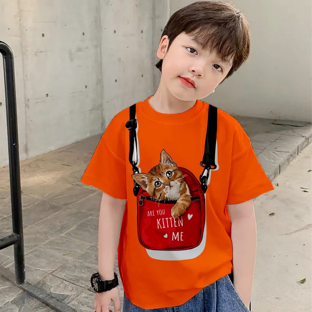 KAOS ANAK KAOS DEWASA LAKI LAKI ANAK PEREMPUAN KITTEN ME BRANDED TEE PREMIUM IMPORT BAJU ANAK LAKI L
