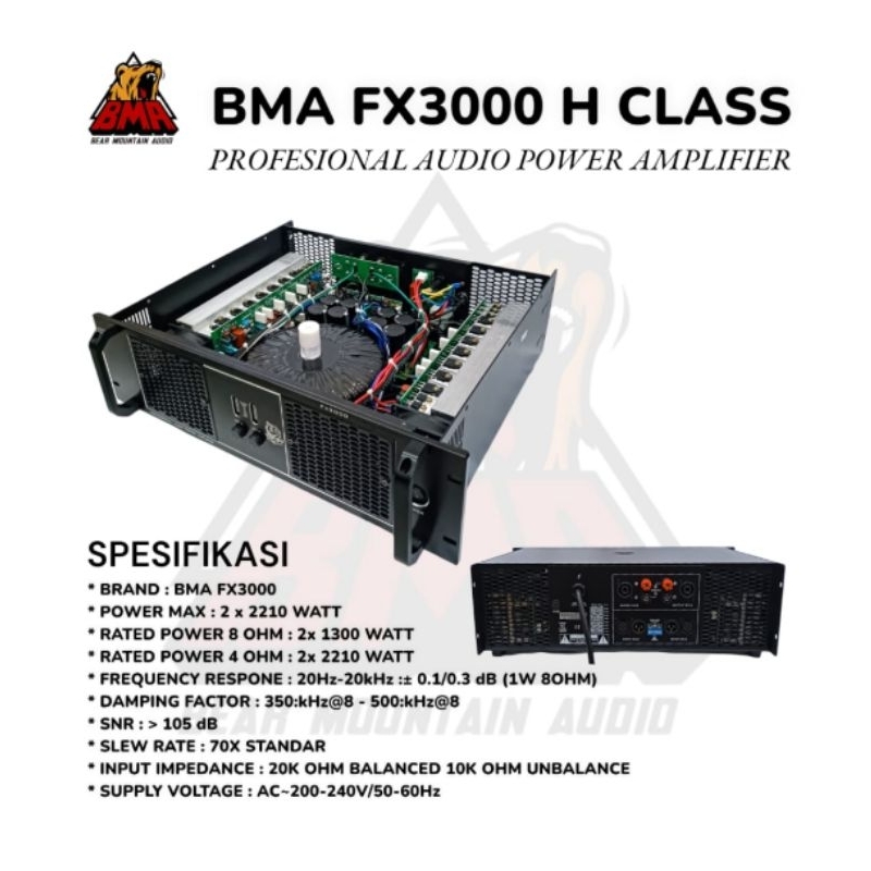 Power amplifier BMA FX3000 CLASS H