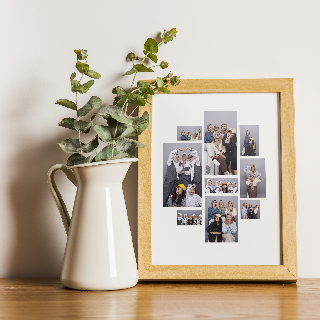 Custom kado estetik photo album keluarga/teman bingkai ukuran 5R