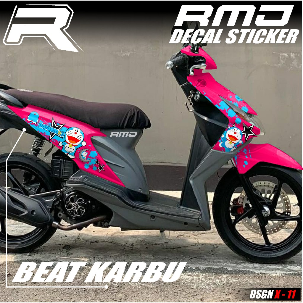 BEAT STICKER STRIPING DECAL BEAT KARBU - STICKER DEKAL MOTOR HONDA BEAT KARBU THN 2008-2012 Motif DO