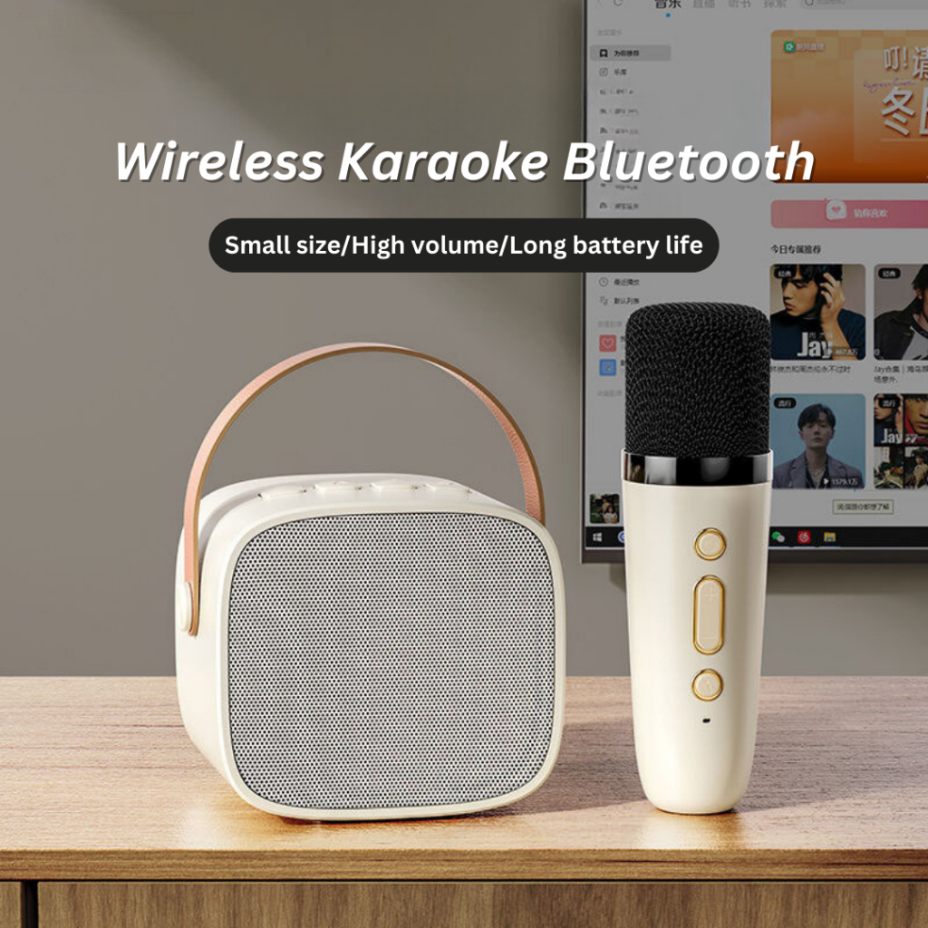 Family KTV K1 Portable Wireless Karaoke Speaker Bluetooth Microphone